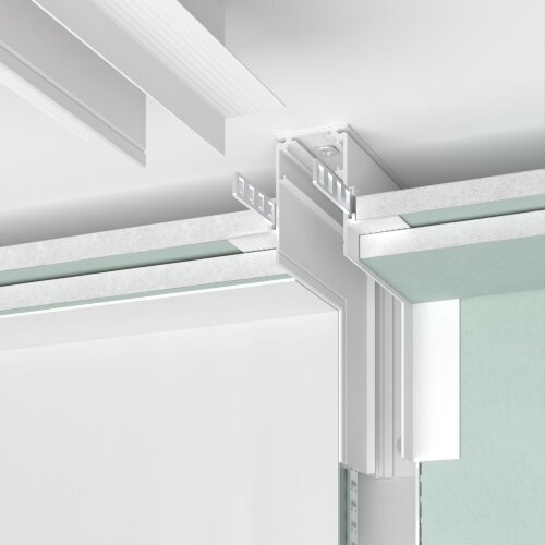 Slim Magnetic Коннектор угловой внутренний для встраиваемого шинопровода под ГКЛ 9,5мм белый - фото 1