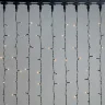Гирлянда Занавес 2 x 2 м Экстра Тепло-Белый 220В, 400 LED, Провод Черный ПВХ, IP54. Фото 1.