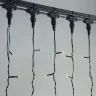 Гирлянда Занавес 2 x 2 м Экстра Тепло-Белый 220В, 400 LED, Провод Черный ПВХ, IP54. Фото 2.