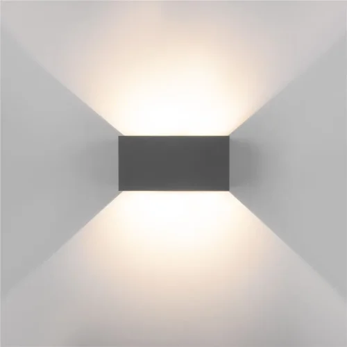 Уличный настенный светодиодный светильник с лучами WINNER DOUBLE LED IP54 35137/W серый - фото 4