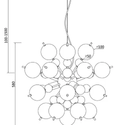 Подвесной светильник Maytoni MOD133PL-06CH (Хром)