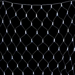 Светодиодная Сеть с Колпачком 2 x 2 м Белая 220В, 256 LED, Провод Прозрачный ПВХ, IP65