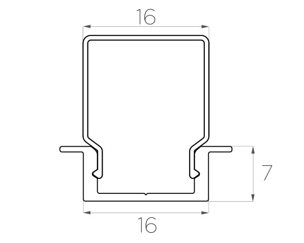Профиль чёрный врезной алюминиевый анодированный LC-LPV-0722-2 - фото 4