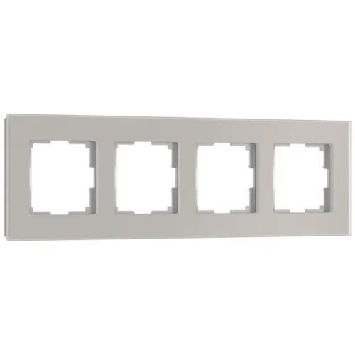 Рамка из стекла на 4 поста Senso дымчатый soft-touch W0043117 - фото 4