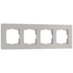 Рамка из стекла на 4 поста Senso дымчатый soft-touch W0043117