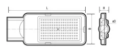 Светильник светодиодный PSL 08 100Вт 5000К GR 120град. уличный консольный ДКУ IP65 Pro JazzWay 5045828 - фото 6
