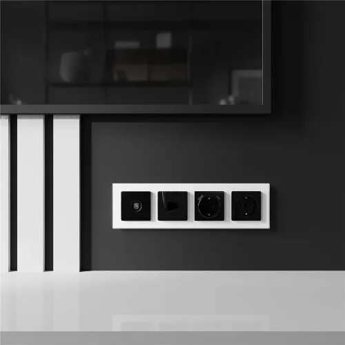 ТВ-розетка оконечная (черный акрил) W1183048 - фото 2