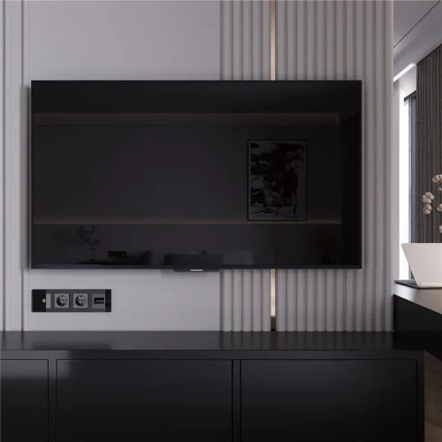 ТВ-розетка оконечная (черный акрил) W1183048 - фото 3