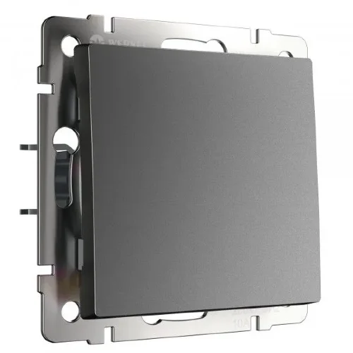 Выключатель одноклавишный проходной (графит матовый) W1112064 - фото