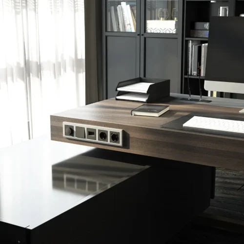 Выключатель одноклавишный проходной (графит матовый) W1112064 - фото 3