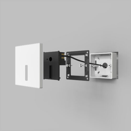 DK1030-WH Светильник встраиваемый в стену, IP 20, LED 3000K, 3 Вт, белый, алюминий. Фото 3