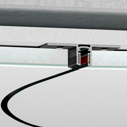 Mini Magnetic Шинопровод под ГКЛ 12,5мм черный O1200 - фото 1