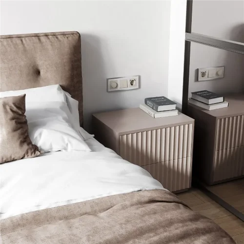 Выключатель одноклавишный проходной с подсветкой (айвори матовый) W1112162 - фото 4