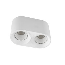 Светильник накладной IP 20, 10 Вт, GU5.3, LED, белый/белый, пластик, Denkirs DK3096-WH