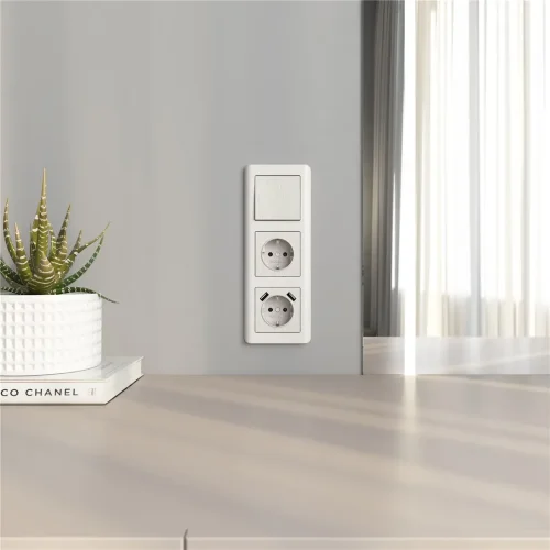 Выключатель одноклавишный (перламутровый рифленый) W1110013 - фото 2