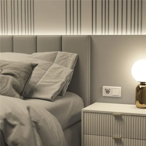 Выключатель одноклавишный (перламутровый рифленый) W1110013 - фото 3