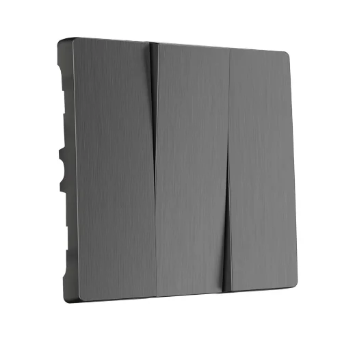 Набор клавиш для выключателя трехклавишного (графит рифленый) W1139004 - фото