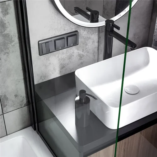 Набор клавиш для выключателя трехклавишного (графит рифленый) W1139004 - фото 2