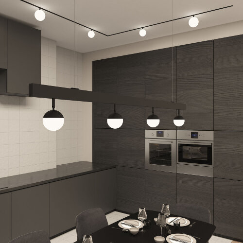 DK8055-BK Акцентный светильник SMART MOON 12W DIM 3000K-6000K, черный, алюминий, акрил. Фото 6