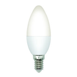 LED-C37-6W-6500K-E14-FR-SLS Лампа светодиодная, Форма свеча, матовая, Дневной свет 6500K