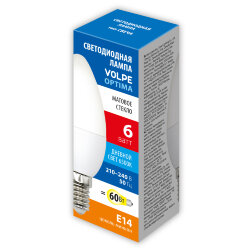 LED-C37-6W-6500K-E14-FR-SLS Лампа светодиодная, Форма свеча, матовая, Дневной свет 6500K