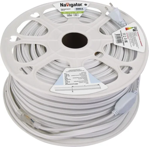 Лента светодиодная 71 929 NLS-2835СW92-9-IP67-220V-NEONLED R20 (уп.20м) Navigator 71929 - фото