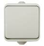 Выключатель одноклавишный AQUA белый полугерметичный 3100 IN HOME - Фото 2