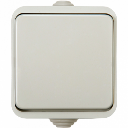 Выключатель одноклавишный AQUA белый полугерметичный 3100 IN HOME