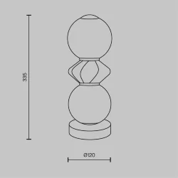 Настольный светильник Brosche 3000K 10Вт (Латунь)