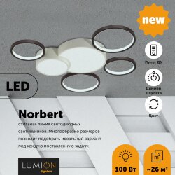 Люстра потолочная «LUMION» 5253/99CL, серия: NORBERT (крепление на планке) - -