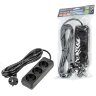 S-CU3-3 BLACK Удлинитель серии Ultra, шнур 3м., 3 гнезда, 10A, б-з, Черный, TM Uniel - фото 3