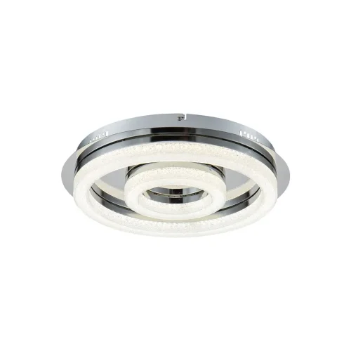 Серия стильных LED-светильников в современном стиле. Арматура из металла цвета 'хром'. Плафоны сделаны из акрила с эффектом морозного стекла (внутри плафонов видны стеклянные элементы). Светильники не диммируются. (Хром) - фото