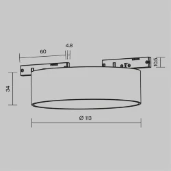 Трековый светильник Зон / Zon Levity 4000К 12Вт 100° (Черный) TR189-1-12W4K-BBS