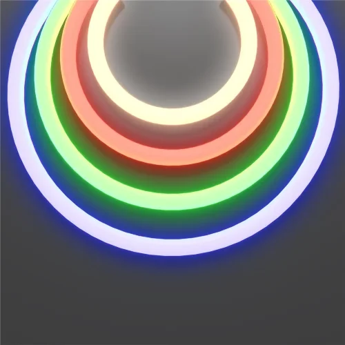 Гибкий неон круглый 360° D25 24В 17,2Вт/м Цветной (RGB) + 3000К IP65 5м (Белый) 20304 - фото 5