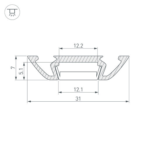 Профиль PHS-A-2000 ANOD (Arlight, Алюминий) - фото 5