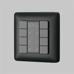 Кнопочная настенная панель 8-ми клавишная DALI (Черный) 721046