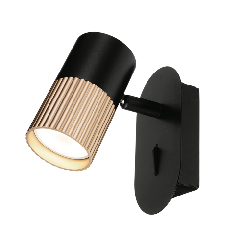 Светильник WOLTA WSL-GU10/W18BG под лампу GU10 Черный / золотой DUO - фото 3.