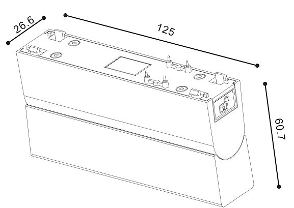 Светильник трековый SLIM, 48В 10W белый 2700-6000К, DL-SLIM-FLWH-10-CCT. Фото 2