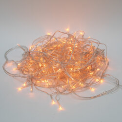 ULD-B12006-195-TTK AMBER IP44 Бахрома светодиодная с эффектом мерцания, 12м, Соединяемая, 195 светодиодов, Янтарный свет, Провод прозрачный