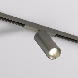 Светильник для трека SHINE SPOT со светодиодом, D45*H100, 48V DC, 10W, RA?90, 3000K, IP20, темный никель, алюминий, Denkirs DK5741-DN