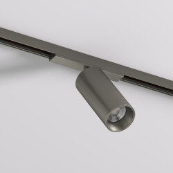 Светильник для трека SHINE SPOT со светодиодом, D45*H100, 48V DC, 10W, RA?90, 3000K, IP20, темный никель, алюминий, Denkirs DK5741-DN