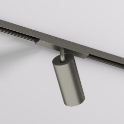 Светильник для трека SHINE SPOT со светодиодом, D45*H100, 48V DC, 10W, RA?90, 3000K, IP20, темный никель, алюминий, Denkirs DK5741-DN