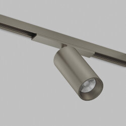 Светильник для трека SHINE SPOT со светодиодом, D45*H100, 48V DC, 10W, RA?90, 3000K, IP20, темный никель, алюминий, Denkirs DK5741-DN