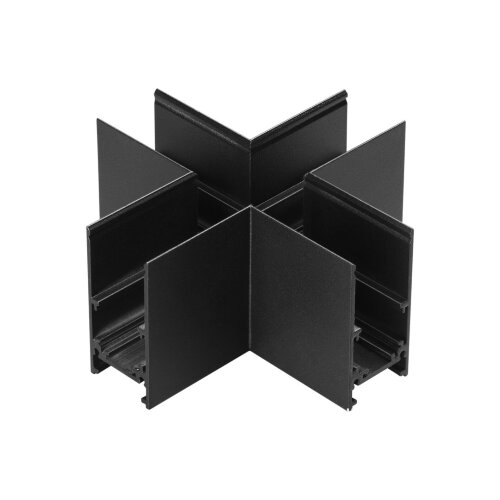 Соединитель Х-образный для низковольтного шинопровода «Novotech» 135172, серия: FLUM. Фото 1.