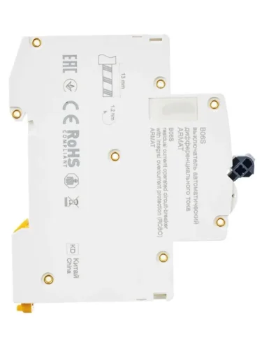 Выключатель автоматический дифференциального тока 2п (1P+N) C 20А 30мА тип AC АВДТ B06S 18мм ARMAT IEK AR-B06S-1N-C20C030 - фото 5