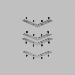 Комплект угловых соединителей трека SLOTT, алюминий, Denkirs TR2019-AL