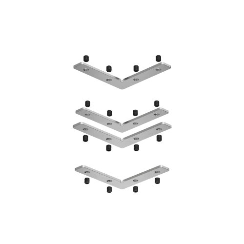TR2019-AL Комплект угловых соединителей трека SLOTT, алюминий. Фото 3