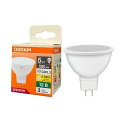 Лампа светодиодная MR16 5W/2700K (=50W) 110° 12V GU5.3 | LED STAR 3Y | - OSRAM