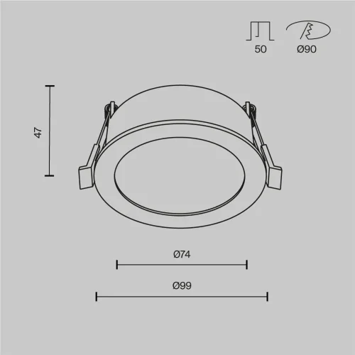 Встраиваемый светильник Orb GX53 12Вт (Белый) - фото 7