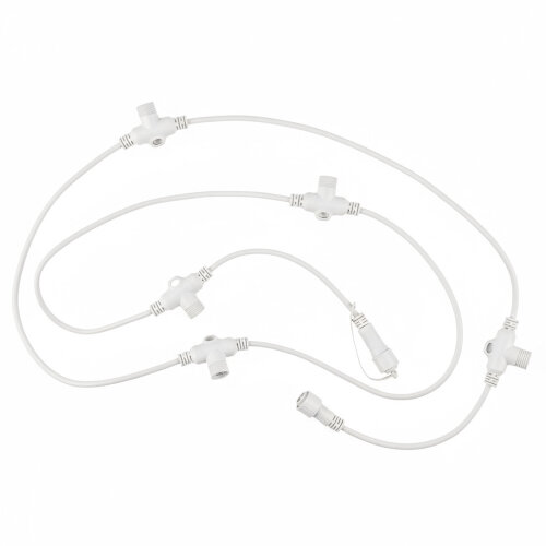 UCX-F90 T05-2M-WH Провод-шина для гирлянд серии F90PRO, 2м, 5 Т-коннекторов, шаг 50см, Статика-мерцание, IP67, Белый, TM Uniel - фото 2